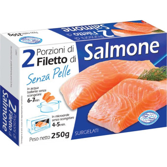 Qui Discount Filetti di salmone surgelato porzionato 250 gr offerta