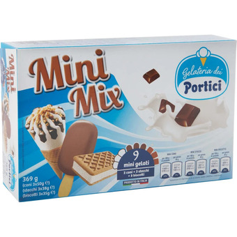 Qui Discount Gelato mini mix gelateria dei portici x 9 369 gr offerta