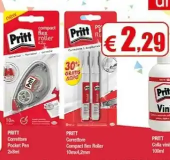 Pritt Carrettore Pocket Pen 2x8ml/ Carrettore Compact flex Roller