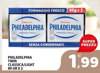 PHILADELPHIA TWIN CLASSICA/LIGHT 80 GR X 2