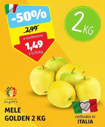 ALDI MELE GOLDEN 2 KG offerta