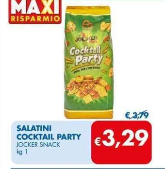 MD Discount SALATINI COCKTAIL PARTY JOCKER SNACK kg 1 offerta