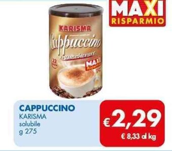 MD Discount CAPPUCCINO KARISMA solubile g 275 offerta