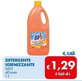 MD Discount DETERGENTE IGIENIZZANTE DAT5 all'aceto L 2 offerta