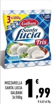 Conad Margherita Galbani mozzarella santa lucia offerta