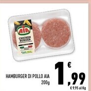 Conad Margherita Aia hamburger di pollo offerta