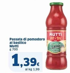 Sigma Mutti passata di pomodoro al basilico offerta