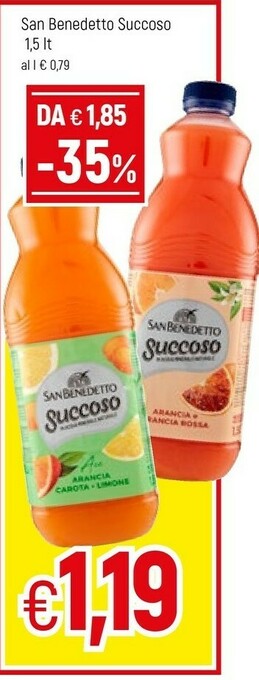 Famila San Benedetto Succoso Gusto Frutti Rossi 1500 G(ml) offerta