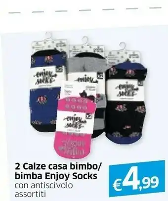 Famila 2 Calze Casa Bimbo Bimba Enjoy Socks offerta