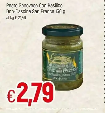 Cascina San France Pesto Genovese Con Basilico Dop