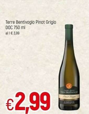 Famila Terre Bentivoglo Pinot Grigio Doc offerta