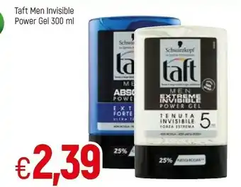 Famila Schwarzkopf Taft Men Invisibie Power Gel offerta