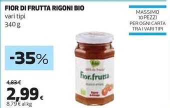 Coop Rigoni di asiago fior di frutta bio offerta