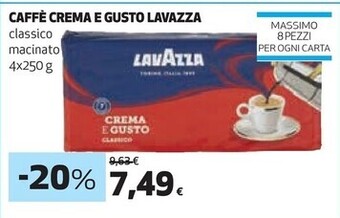 Coop Lavazza caffè crema e gusto offerta