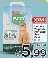 Crai Crai lettiera vegetale per gatti eco offerta