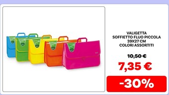 Arda valigetta soffietto fluo piccola 39 x 27 cm