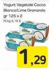 Famila Superstore Granarolo yogurt vegetale cocco bianco/lime offerta