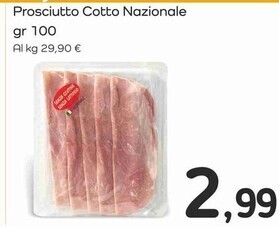Famila Superstore Prosciutto cotto nazionale offerta