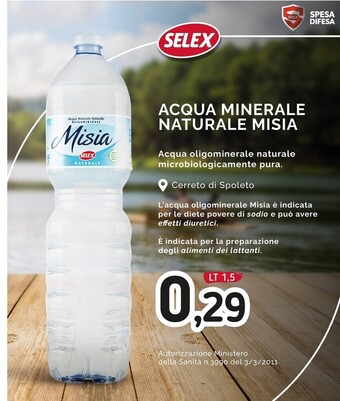 Famila Superstore Selex acqua minerale naturale misia offerta