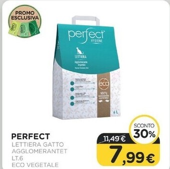 Arcaplanet Perfect lettiera gatto agglomerante lt. 6 eco vegetale offerta