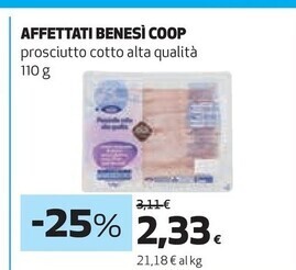 Coop Bene si coop affettati offerta