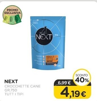Arcaplanet Next - crocchette cane gr. 750 tutti i tipi offerta
