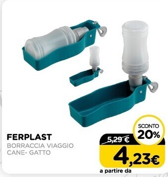 Arcaplanet Ferpast - borraccia viaggio cane - gatto offerta
