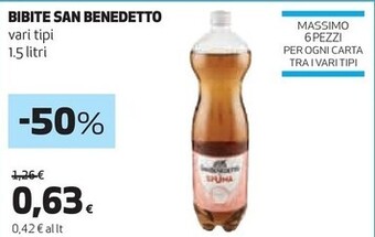 Coop San benedetto bibite offerta