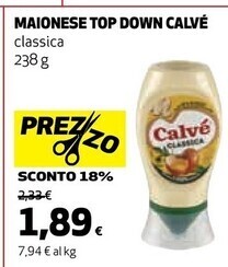Coop Calvè maionese top down offerta
