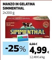 Coop Simmenthal manzo in gelatina offerta
