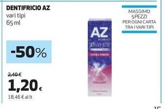 Coop Az dentifricio offerta