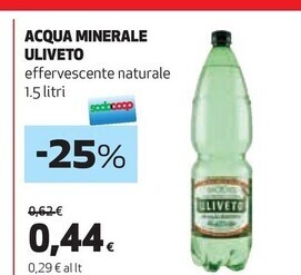 Coop Uliveto acqua minerale offerta