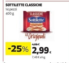 Coop Sottilette classiche offerta