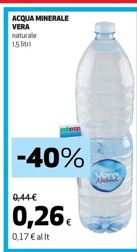 Coop Vera acqua minerale offerta
