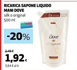 Coop Dove ricarica sapone liquido mani offerta