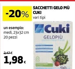 Coop Cuki sacchetti gelo piu offerta