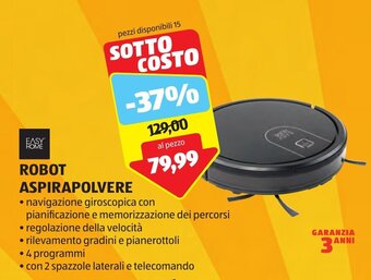 ALDI EASY HOME ROBOT ASPIRAPOLVERE offerta