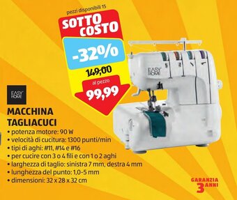 ALDI EASY HOME MACCHINA TAGLIACUCI offerta