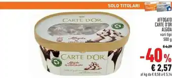 Conad City Algida Carte D'Or Affogato Mirtillo 500 G(ml) offerta