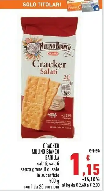 Conad City Mulino Bianco Sfoglia Di Grano Crackers Non Salati 500 G(ml) offerta