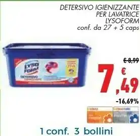 Conad Lysoform Detersivo Igienizzante Per Lavatrice offerta