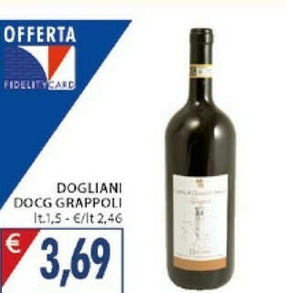 Mercatò Dogliani DOCG Grappoli offerta