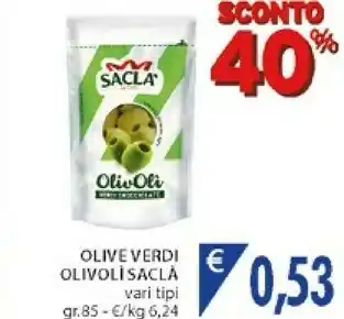 Mercatò Saclà Olive Verdi Olivoli offerta