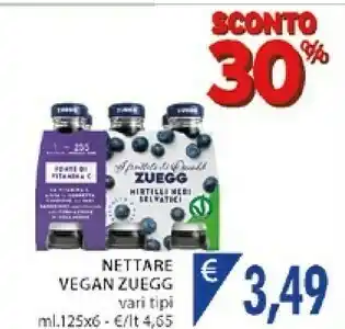Mercatò Zuegg Nettare Vegan offerta