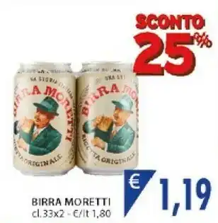 Mercatò Birra Moretti - Birra Moretti 330 G(ml) offerta