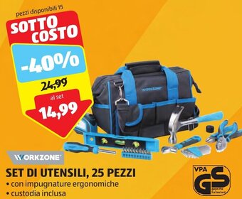 ALDI WORKZONE SET DI UTENSILI, 25 PEZZI offerta
