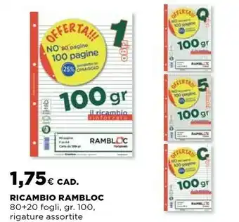 Coop Rambloc Ricambio offerta