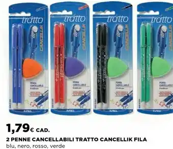 Tratto 2 Penne Cancellabili Cancellik Fila
