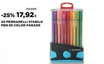 Coop Stabilo 20 Pennarelli Pen 68 Color Parade offerta