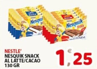 Premium Supermercati NESTLE' NESQUIK SNACK AL LATTE/CACAO 130 GR offerta